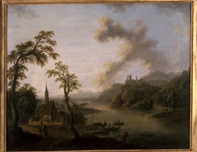 Paisagem do rio de Christian Georg the Elder Schuetz