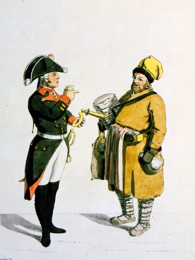 Vendedor Sbiten, 1799. de Christian Gottfried Heinrich Geissler