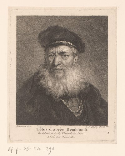 Velho com boina e barba
Pessoas no estilo de Rembrandt (título da série) de Christian Gottfried Schultze