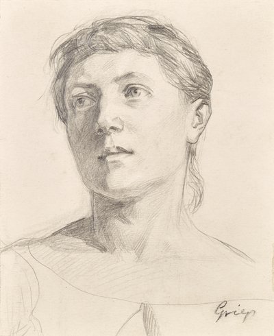 Retrato de uma rapariga de Christian Griepenkerl