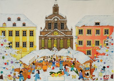 Mercado de Natal, 2001 (aguarela sobre papel) de Christian Kaempf