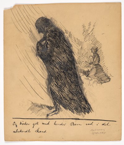 Rascunho de ilustração da história de uma mãe de Christian Kongstad Petersen
