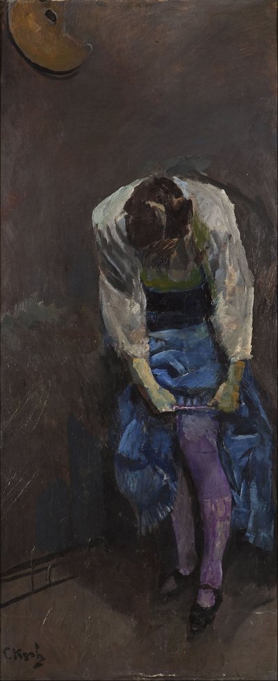 Garota que liga sua liga de Christian Krohg