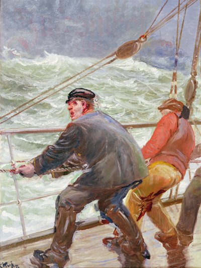 Transporte a barlavento (óleo sobre tela) de Christian Krohg