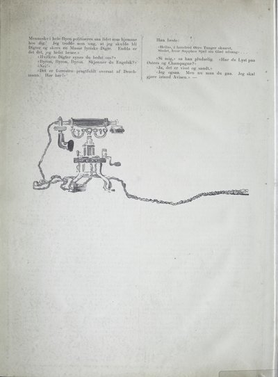 Ilustração retirada do livro 12 af vore samtidige de Krohg, Christian e publicada por Feilberg & Landmark (Kristiania, 1895) de Christian Krohg