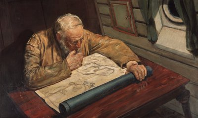 Na casa das cartas (pintura) de Christian Krohg