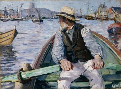 Olhe para a frente, baía de Bergen de Christian Krohg