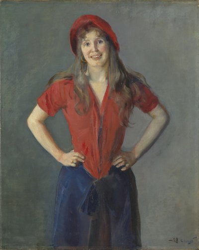 Retrato da pintora Oda Krohg, b. Lasson de Christian Krohg