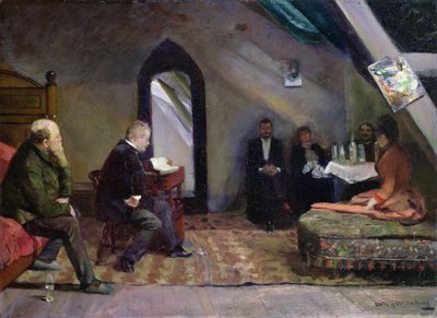 Leitura no estúdio de Christian Krohg