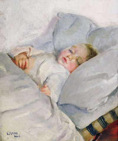 Criança a dormir de Christian Krohg