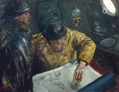 O curso está definido, c.1888 de Christian Krohg