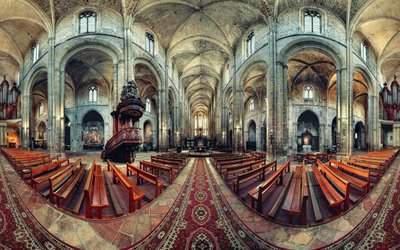 Interior de uma igreja gótica de Christian MARCEL