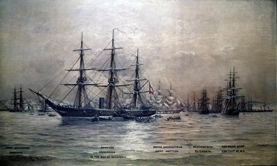 Estados Confederados Cruiser Shenandoah no porto de Melbourne, Austrália, 1865, c.1865 de Christian Poulsen
