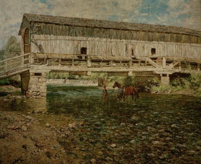 A ponte Ilm coberta em Buchfart perto de Weimar de Christian Rohlfs