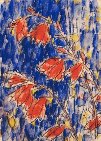 Flores vermelhas; flores vermelhas de Christian Rohlfs