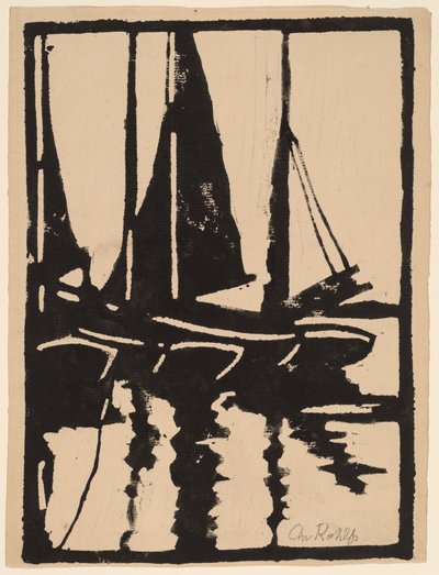 Veleiros no porto de Christian Rohlfs