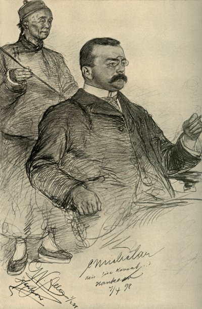 Homem europeu, Hankow, China, 1898. de Christian Wilhelm Allers