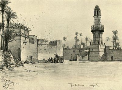 Casas em Nagada, Egito, 1898. de Christian Wilhelm Allers
