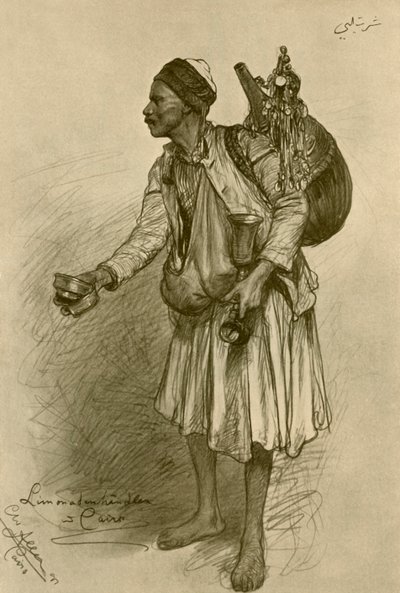 Vendedor de limonada, Cairo, Egito, 1898. de Christian Wilhelm Allers