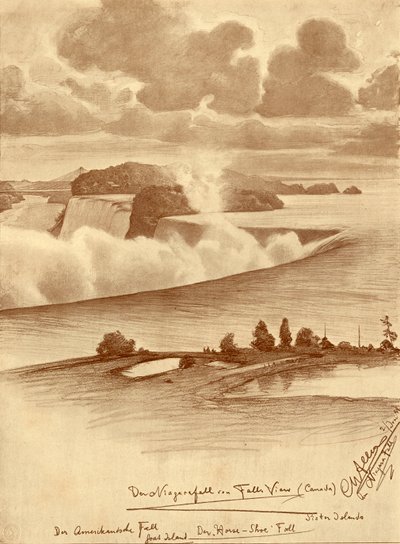 Niagara Falls de Falls View, Canadá, 1898. de Christian Wilhelm Allers