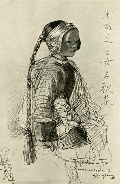 Tschan-Fa - menina chinesa, Hong Kong, 1898. de Christian Wilhelm Allers