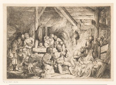Adoração dos pastores de Christian Wilhelm Ernst Dietrich