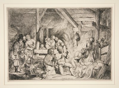 Adoração dos Pastores de Christian Wilhelm Ernst Dietrich