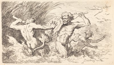 Combatendo Tritões de Christian Wilhelm Ernst Dietrich