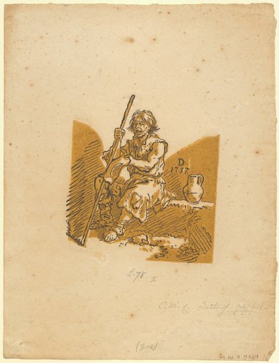 Mendigo cego de Christian Wilhelm Ernst Dietrich