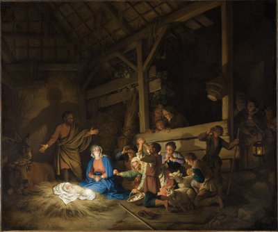 A Adoração dos Pastores de Christian Wilhelm Ernst Dietrich