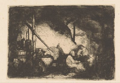 Três figuras na mesa de Christian Wilhelm Ernst Dietrich