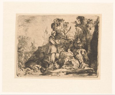 Uma companhia alegre num jardim exuberante de Christian Wilhelm Ernst Dietrich