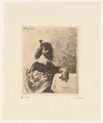 Homem com óculos de Christian Wilhelm Ernst Dietrich