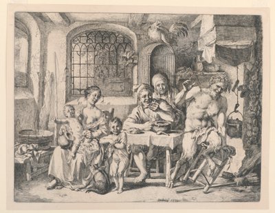 Sátiro na Casa do Camponês de Christian Wilhelm Ernst Dietrich
