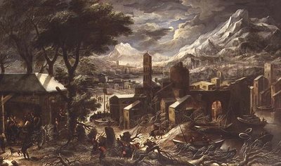 Uma paisagem alpina de Inverno de Christian de (circle of) Koninck