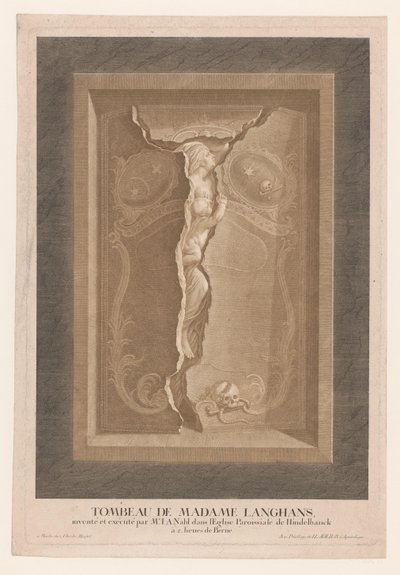 Túmulo de Maria Madalena Langhans na igreja de Hindelbank Tombeau de Madame Langhans (...) (título no objeto) de Christian von Mechel