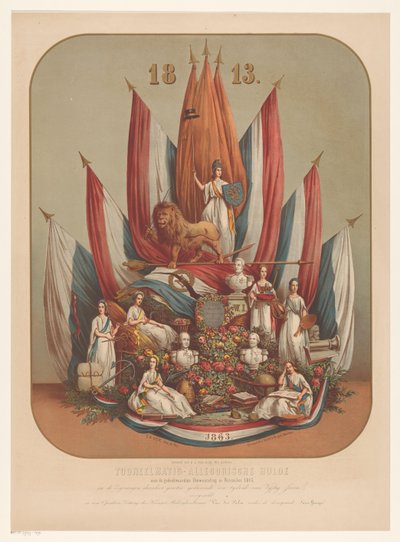 Representação alegórica comemorativa da importante revolução de Novembro de 1813
Homenagem alegórico-cénica à memorável Revolução de Novembro de 1813 (...) (título sobre o objecto) de Christianus Hendricus Hein