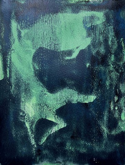 Fluxo abstrato verde-escuro de Christina Misuro