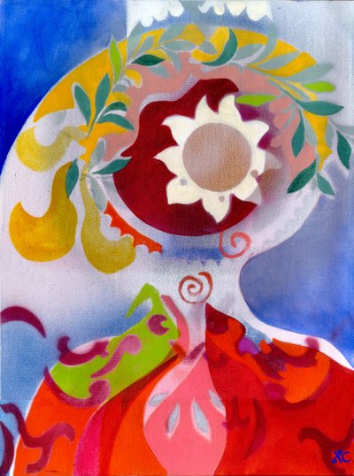 Coroação, c. 2010 (acrílico sobre tela) de Christina Saj