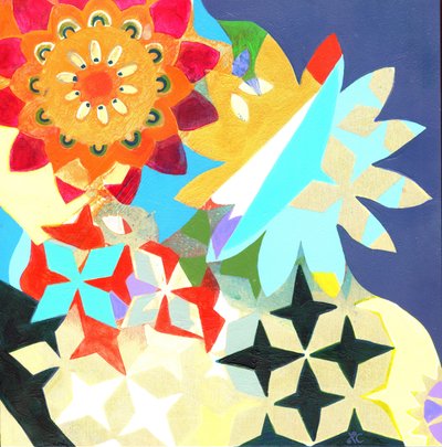 Meditação 36, c. 2017 (acrílico sobre painel) de Christina Saj