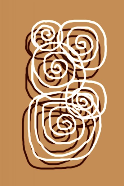 Espirais abstratas onduladas de Christina Sillen