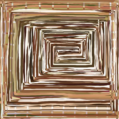 Geometria espiral terrosa de Christina Sillen