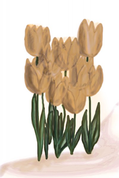 Tulipas em bege suave de Christina Sillen