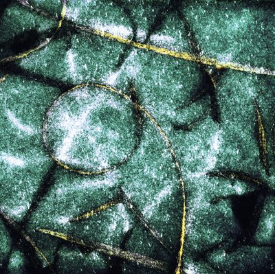Círculos verdes texturados de Christina Sillen