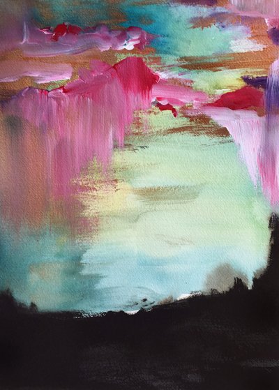 Cascata de cores abstrata de Christine Lindstrom
