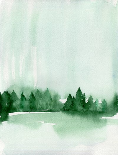 Lago da Floresta Ennevoada de Christine Lindstrom