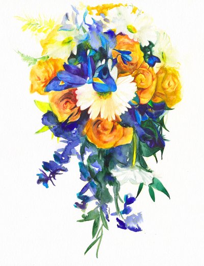 Cascata floral vibrante de Christine Lindstrom