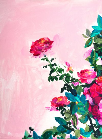 Jardim de Rosas Vibrante de Christine Lindstrom