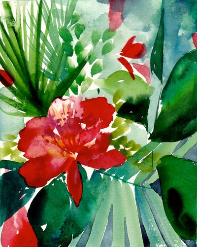 Flores tropicais vibrantes de Christine Lindstrom