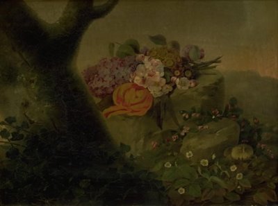 Flores em uma rocha de Christine Løvmand